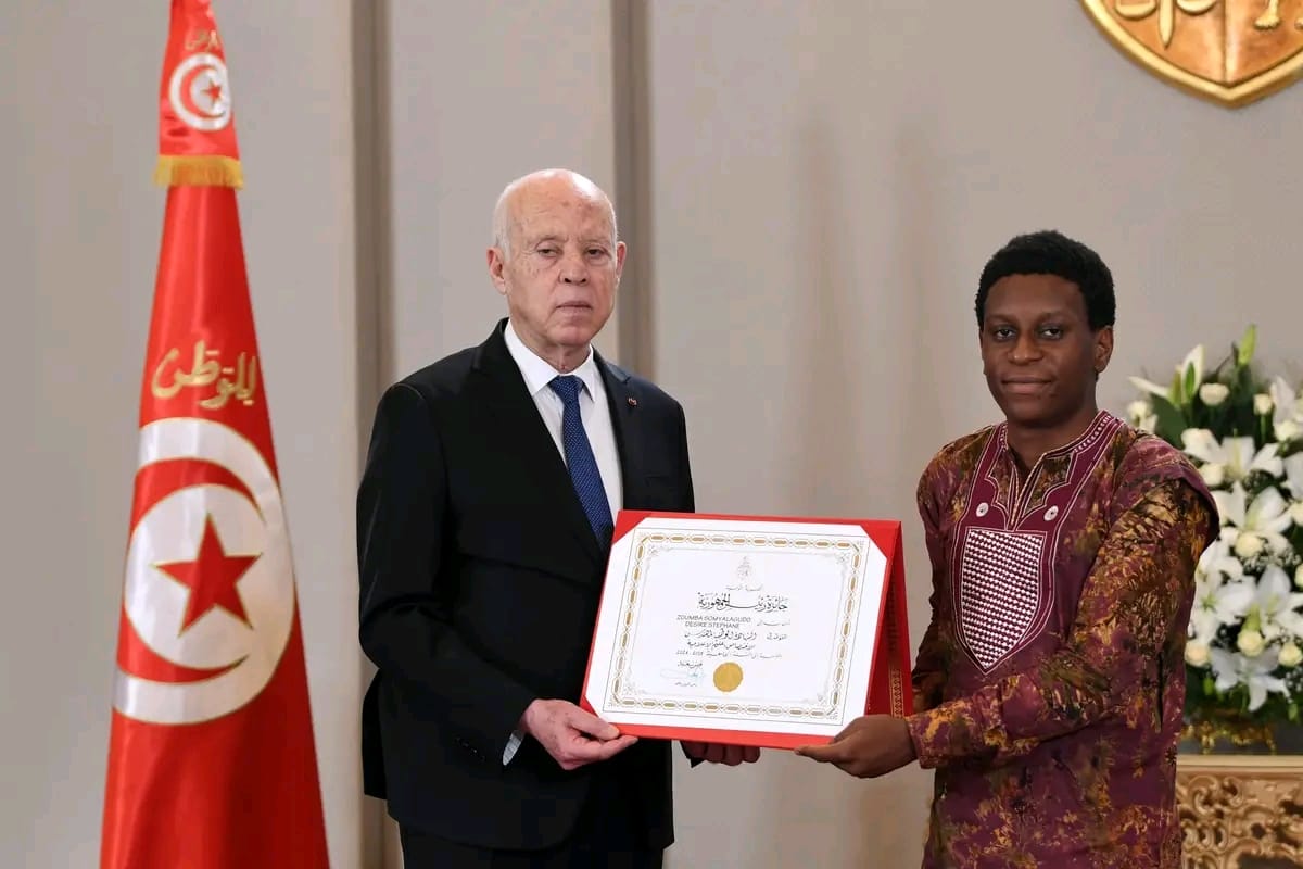 Prix de son Excellence du Président de la Tunisie pour Stéphane Zoumba